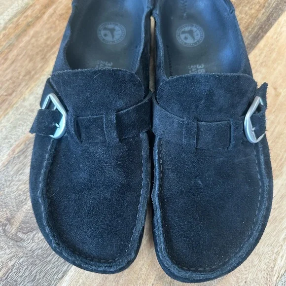 Birkenstock Black Suede Slip-Ons - Picture 2 of 4